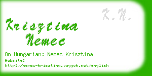 krisztina nemec business card